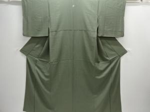 織り柄一ツ紋色無地着物